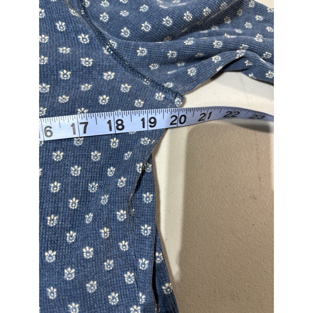Lauren‎ Jeans Co. Women's Top L/Button Blue Floral XL - Picture 3 of 7